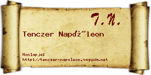 Tenczer Napóleon névjegykártya